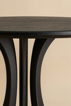 Fibonacci Table - Black steel and solid wood