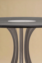 Fibonacci Table - Stainless Steel and Solid Wood with Marble Inlay