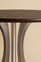 Fibonacci Table - Stainless Steel and Solid Wood