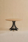 Fibonacci Table - Black steel and solid wood