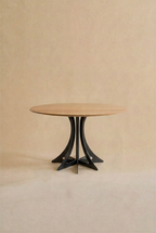 Fibonacci Table - Black steel and solid wood