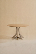 Fibonacci Table - Stainless Steel and Solid Wood