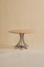 Fibonacci Table - Stainless Steel and Solid Wood