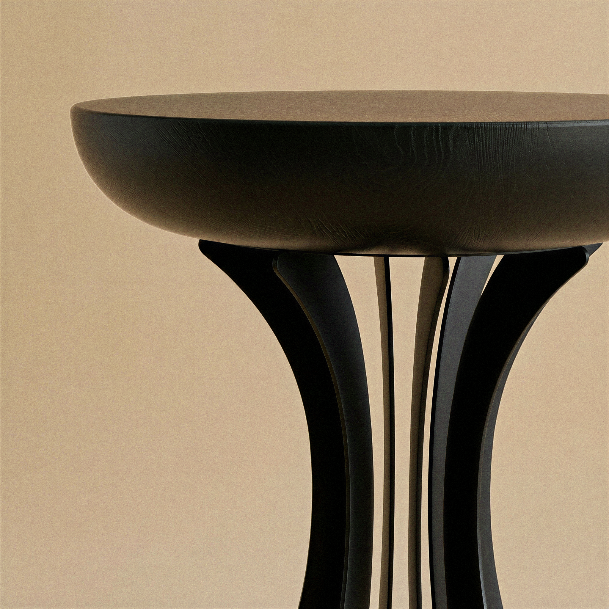 Fibonacci Side Table - Black Steel
