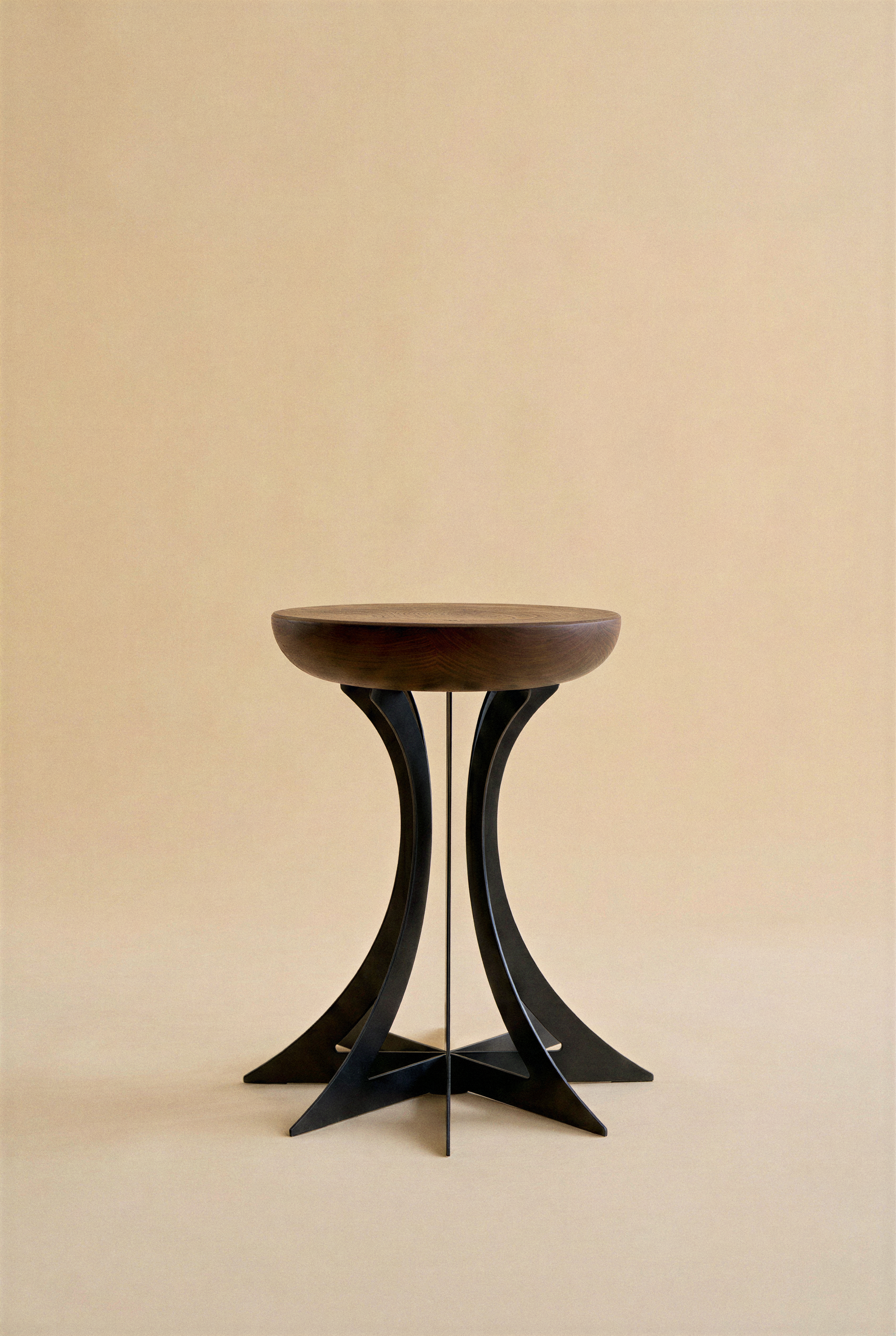 Fibonacci Side Table - Black Steel
