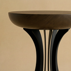 Fibonacci Side Table - Black Steel